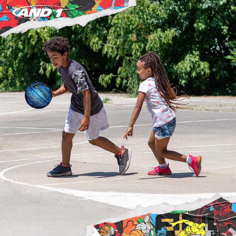 AND1 Mini Basketball 3 Pack Set for Kids (Deflated w/Pump Included): - Size 3 7-Inch Premium Youth Size Basketballs, Easy to Grip, Made for Indoors and Outdoors - Image 5